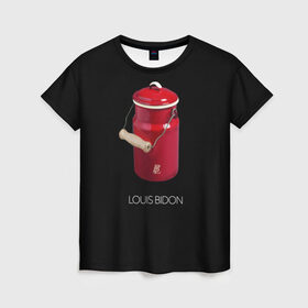 Женская футболка 3D с принтом Louis Bidon в Кировске, 100% полиэфир ( синтетическое хлопкоподобное полотно) | прямой крой, круглый вырез горловины, длина до линии бедер | Тематика изображения на принте: антитренд | луи витон