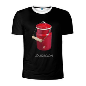Мужская футболка 3D спортивная с принтом Louis Bidon в Кировске, 100% полиэстер с улучшенными характеристиками | приталенный силуэт, круглая горловина, широкие плечи, сужается к линии бедра | антитренд | луи витон
