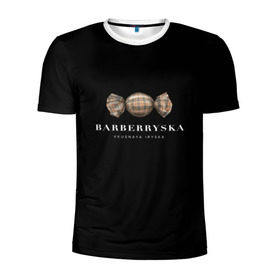Мужская футболка 3D спортивная с принтом Barberryska в Кировске, 100% полиэстер с улучшенными характеристиками | приталенный силуэт, круглая горловина, широкие плечи, сужается к линии бедра | burberry | антитренд | барбери