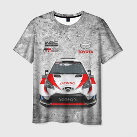 Мужская футболка 3D с принтом WRC Toyota в Кировске, 100% полиэфир | прямой крой, круглый вырез горловины, длина до линии бедер | auto | car | championship | race | rally | toyota | world | wrc | авто | гонки | машина | ралли | трасса | трек | чемпионат