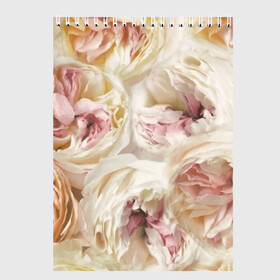 Скетчбук с принтом Нежные Пионы в Кировске, 100% бумага
 | 48 листов, плотность листов — 100 г/м2, плотность картонной обложки — 250 г/м2. Листы скреплены сверху удобной пружинной спиралью | букет | красивый | милый | пион | роза | розовый | розочка | свадебный | флористика | цветок | цветы