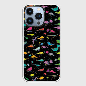 Чехол для iPhone 13 Pro с принтом Светящиеся динозавры в Кировске,  |  | динозавр | дракон | текстура | чешуя