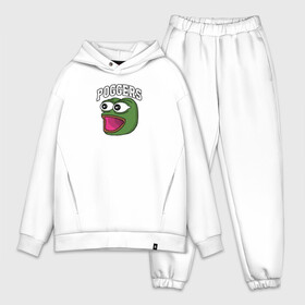 Мужской костюм хлопок OVERSIZE с принтом Pepe в Кировске,  |  | bad | dab | frog | good | kek | make pepe great again | pepe | sad | sad frog | vote for pepe | кек | лягушка | мем | мемы | пепе | со смыслом | фрог