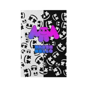 Обложка для паспорта матовая кожа с принтом Marshmello в Кировске, натуральная матовая кожа | размер 19,3 х 13,7 см; прозрачные пластиковые крепления | dj | fortnite | marshmello | music | дж | зефир | маршмелоу | музыка | форнайт | фортнайт