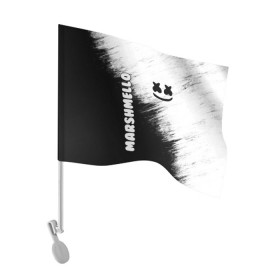 Флаг для автомобиля с принтом Marshmello 3 в Кировске, 100% полиэстер | Размер: 30*21 см | dj | fortnite | marshmello | music | дж | зефир | маршмелоу | музыка | форнайт | фортнайт