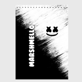 Скетчбук с принтом Marshmello 3 в Кировске, 100% бумага
 | 48 листов, плотность листов — 100 г/м2, плотность картонной обложки — 250 г/м2. Листы скреплены сверху удобной пружинной спиралью | dj | fortnite | marshmello | music | дж | зефир | маршмелоу | музыка | форнайт | фортнайт
