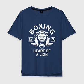 Мужская футболка хлопок Oversize с принтом Бокс - сердце льва в Кировске, 100% хлопок | свободный крой, круглый ворот, “спинка” длиннее передней части | box | boxing | bruce lee | champion | dragon | fight | fighter | judo | muay thai | team | tiger | ufc | али | боевые | боец | бой | бокс | боксер | борьба | брюс ли | воин | дзюдо | дракон | единоборства | искусство | карате | контакт | кулак | лев