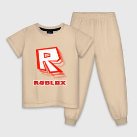 Детская пижама хлопок с принтом Roblox в Кировске, 100% хлопок |  брюки и футболка прямого кроя, без карманов, на брюках мягкая резинка на поясе и по низу штанин
 | play | roblox | детская | для детей | игра | онлайн | ребенку | роблокс | роболкс | симулятор