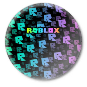 Значок с принтом Roblox в Кировске,  металл | круглая форма, металлическая застежка в виде булавки | roblox   массовая многопользовательская онлайн игра