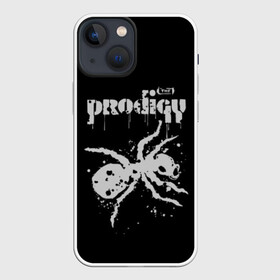 Чехол для iPhone 13 mini с принтом The Prodigy логотип в Кировске,  |  | Тематика изображения на принте: 2019 | album | art | break | dance | logo | music | prodigy | брейк | граффити | группа | заставка | лого | логотип | музыка | муравей | новый альбом | обложка альбома | продиджи