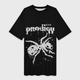 Платье-футболка 3D с принтом The Prodigy логотип в Кировске,  |  | 2019 | album | art | break | dance | logo | music | prodigy | брейк | граффити | группа | заставка | лого | логотип | музыка | муравей | новый альбом | обложка альбома | продиджи