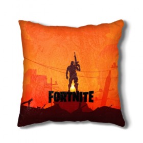 Подушка 3D с принтом Fortnite Sunset в Кировске, наволочка – 100% полиэстер, наполнитель – холлофайбер (легкий наполнитель, не вызывает аллергию). | состоит из подушки и наволочки. Наволочка на молнии, легко снимается для стирки | 1 | battle | cs go | fortnite | game | gamer | howl | llama | new | битва | воин | вой | война | дракон | закат | игра | королевская | лама | лого | надпись | новинка | оружие | предводитель | роял | симулятор | строительство | фо