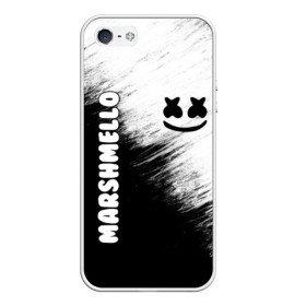 Чехол для iPhone 5/5S матовый с принтом Marshmello 3 в Кировске, Силикон | Область печати: задняя сторона чехла, без боковых панелей | 