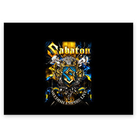 Поздравительная открытка с принтом Sabaton в Кировске, 100% бумага | плотность бумаги 280 г/м2, матовая, на обратной стороне линовка и место для марки
 | heavy metal | metal | sabaton | группы | метал | музыка | пауэр метал | рок | сабатон | хэви метал