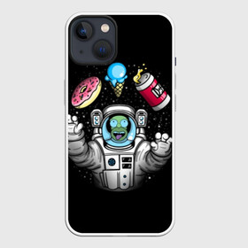 Чехол для iPhone 13 с принтом Гомер в космосе в Кировске,  |  | bart | homer | lisa | simpsons | space | барт | гомер | космос | пончик | симпсоны