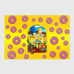 Магнитный плакат 3Х2 с принтом Симпсоны (2) в Кировске, Полимерный материал с магнитным слоем | 6 деталей размером 9*9 см | bart | homer | lisa | simpsons | барт | гомер | лиза | мардж | пончик | симпсоны
