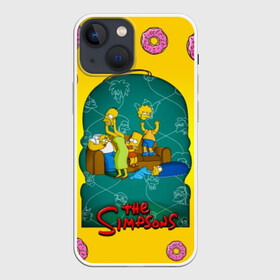 Чехол для iPhone 13 mini с принтом Симпсоны (3) в Кировске,  |  | bart | homer | lisa | simpsons | барт | гомер | лиза | мардж | пончик | симпсоны
