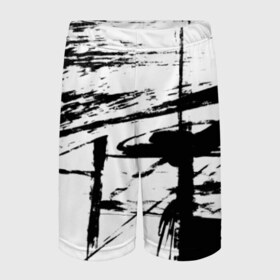 Детские спортивные шорты 3D с принтом Черно-белая футболка в Кировске,  100% полиэстер
 | пояс оформлен широкой мягкой резинкой, ткань тянется
 | молодежная | подарок | стильная | футболка