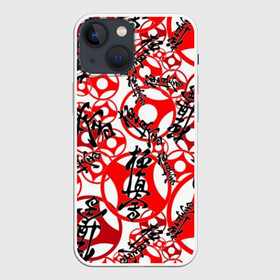 Чехол для iPhone 13 mini с принтом Каратэ киокушинкай в Кировске,  |  | arts | black | fashion | hapkido | judo | karate | style | sym | taekwondo | white | белый | боевые | графика | дзюдо | дизайн | иероглифы | иллюстрация | искусства | картинка | киокушинкай | красный | мода | надпись | орнамент | рисунок