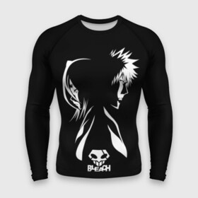 Мужской рашгард 3D с принтом BLEACH minimal в Кировске,  |  | anime | bleach | аниме | блич | ичиго | манга | маска | пустые | синигами | фэнтези