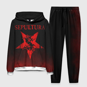 Мужской костюм 3D (с толстовкой) с принтом Sepultura в Кировске,  |  | sepultura | грув метал | группы | дэт метал | метал | музыка | рок | трэш метал