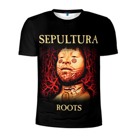 Мужская футболка 3D спортивная с принтом Sepultura в Кировске, 100% полиэстер с улучшенными характеристиками | приталенный силуэт, круглая горловина, широкие плечи, сужается к линии бедра | sepultura | грув метал | группы | дэт метал | метал | музыка | рок | трэш метал
