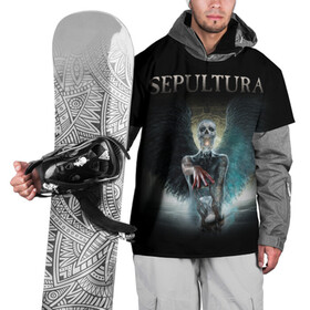 Накидка на куртку 3D с принтом Sepultura в Кировске, 100% полиэстер |  | sepultura | грув метал | группы | дэт метал | метал | музыка | рок | трэш метал
