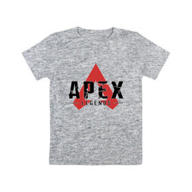 Детская футболка хлопок с принтом Apex Legends Logo в Кировске, 100% хлопок | круглый вырез горловины, полуприлегающий силуэт, длина до линии бедер | apex | apex legends | bangalor | bloodhound | caustic | gibraltar | legends | lifeline | logo | mirage | pathfinder | titanfall | wraith | апекс