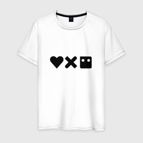 Мужская футболка хлопок с принтом LDR в Кировске, 100% хлопок | прямой крой, круглый вырез горловины, длина до линии бедер, слегка спущенное плечо. | death | love death + robots | netflix | robots | любовь | нетфликс | роботы | сериал