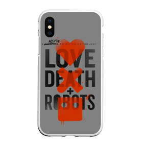 Чехол для iPhone XS Max матовый с принтом LoveD+R в Кировске, Силикон | Область печати: задняя сторона чехла, без боковых панелей | death | love death + robots | netflix | robots | любовь | нетфликс | роботы | сериал