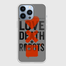 Чехол для iPhone 13 Pro с принтом LoveD+R в Кировске,  |  | death | love death + robots | netflix | robots | любовь | нетфликс | роботы | сериал