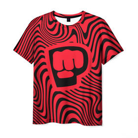 Мужская футболка 3D с принтом PewDiePie Logo в Кировске, 100% полиэфир | прямой крой, круглый вырез горловины, длина до линии бедер | bro fist | pdp. | pewdiepie | блоггер | логотип | пьюдипай | ютуб | ютубер