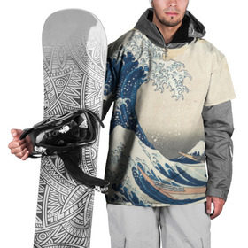 Накидка на куртку 3D с принтом Большая волна в Канагаве в Кировске, 100% полиэстер |  | арт | большая волна | в канагаве | гравюра | искусство | канагава | кацусики хокусай | япония