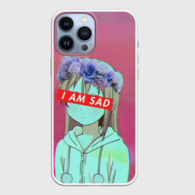 Чехол для iPhone 13 Pro Max с принтом Sadness в Кировске,  |  | anime | cartoon | girl | girls | sad | sadness | trend | vaporwave | аниме | грусть | девушки | мультики | мультфильмы | тренды