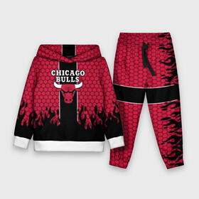 Детский костюм 3D (с толстовкой) с принтом CHICAGO BULLS в Кировске,  |  | chicago bulls | chicago bulls jordan | nba chicago bulls | nike chicago bulls | баскетбол нба | лейкерс чикаг | нба | чикаго атланта | чикаго буллз | чикаго буллз 2019 | чикаго буллз атланта