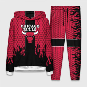 Женский костюм 3D (с толстовкой) с принтом CHICAGO BULLS в Кировске,  |  | chicago bulls | chicago bulls jordan | nba chicago bulls | nike chicago bulls | баскетбол нба | лейкерс чикаг | нба | чикаго атланта | чикаго буллз | чикаго буллз 2019 | чикаго буллз атланта