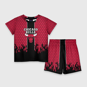 Детский костюм с шортами 3D с принтом CHICAGO BULLS в Кировске,  |  | chicago bulls | chicago bulls jordan | nba chicago bulls | nike chicago bulls | баскетбол нба | лейкерс чикаг | нба | чикаго атланта | чикаго буллз | чикаго буллз 2019 | чикаго буллз атланта