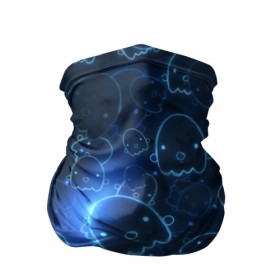 Бандана-труба 3D с принтом Ghosty в Кировске, 100% полиэстер, ткань с особыми свойствами — Activecool | плотность 150‒180 г/м2; хорошо тянется, но сохраняет форму | абстракция | аниме | белый | кавай | каспер | милота | приведение | приведенька | призрак | свет | синий