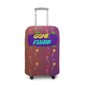 Чехол для чемодана 3D с принтом Gone.Fludd (art) 5 в Кировске, 86% полиэфир, 14% спандекс | двустороннее нанесение принта, прорези для ручек и колес | fludd | gone | gone.fludd | mambl | rap | гон флад | кубик льда | мамбл | реп | сахарный человек