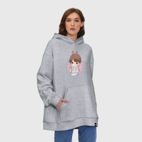 Худи SuperOversize хлопок с принтом BTS ART в Кировске, 70% хлопок, 30% полиэстер, мягкий начес внутри | карман-кенгуру, эластичная резинка на манжетах и по нижней кромке, двухслойный капюшон
 | Тематика изображения на принте: bts | bts 2019 | bts art | bts jimin | bts jungkook | bts love | bts участники | bts чимин | bts чонгук | k pop | группа bts