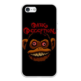 Чехол для iPhone 5/5S матовый с принтом Dark Deception 1 в Кировске, Силикон | Область печати: задняя сторона чехла, без боковых панелей | dark | dark deception | deception | five night | fnaf | game | horror | дарк десепшен | игра