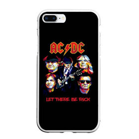 Чехол для iPhone 7Plus/8 Plus матовый с принтом AC DC в Кировске, Силикон | Область печати: задняя сторона чехла, без боковых панелей | австралийская | ангус янг | блюз | группа | малькольм янг | рок | рок н ролл | стиви янг | хард