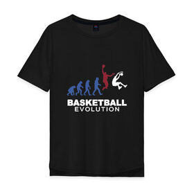 Мужская футболка хлопок Oversize с принтом Баскетбольная эволюция в Кировске, 100% хлопок | свободный крой, круглый ворот, “спинка” длиннее передней части | and1 | basketball | coach | evolution | game | james | jordan | lebron | monkey | mvp | nba | player | slam dunk | sport | streetball | team | баскетбол | баскетболист | бросок | джеймс | джордан | игра | игрок | леброн | мяч | нба | обезьяна | 