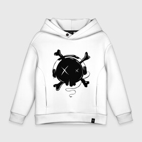 Детское худи Oversize хлопок с принтом Skull Music в Кировске, френч-терри — 70% хлопок, 30% полиэстер. Мягкий теплый начес внутри —100% хлопок | боковые карманы, эластичные манжеты и нижняя кромка, капюшон на магнитной кнопке | Тематика изображения на принте: bike | dead | demon | disco | jazz | monster | music | nig | scream | vinyl | zombie | анархия | байкер | винил | демон | джаз | диджей | диско | дьявол | зло | зомби | крик | кровь | мертвец | метал | монстр | мотоцикл | музыка | пират