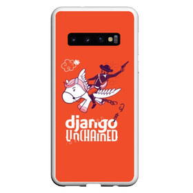 Чехол для Samsung Galaxy S10 с принтом Django on a pony в Кировске, Силикон | Область печати: задняя сторона чехла, без боковых панелей | Тематика изображения на принте: dicaprio | django | film | movie | pony | tarantino | джанго | джанго освобожденный | ди каприо | дикаприо | квентин | кино | тарантино | фильмы