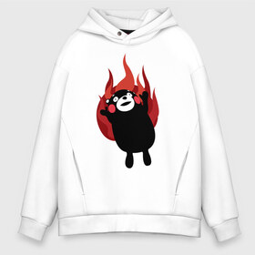 Мужское худи Oversize хлопок с принтом Kumamon в Кировске, френч-терри — 70% хлопок, 30% полиэстер. Мягкий теплый начес внутри —100% хлопок | боковые карманы, эластичные манжеты и нижняя кромка, капюшон на магнитной кнопке | fire | for | glory | hell | japan | of course | ofc | satan | the | иероглифы | кумамон | медведь | огонь | пожар | япония