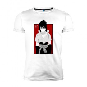 Мужская футболка премиум с принтом SAD Sasuke в Кировске, 92% хлопок, 8% лайкра | приталенный силуэт, круглый вырез ворота, длина до линии бедра, короткий рукав | 