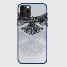 Чехол для iPhone 12 Pro с принтом Eagle tribal painting в Кировске, силикон | область печати: задняя сторона чехла, без боковых панелей | eagle | painting | tribal | крылья | орел | перья | рисунок | трайбл