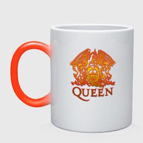 Кружка хамелеон с принтом Queen в Кировске, керамика | меняет цвет при нагревании, емкость 330 мл | queen | богемская рапсодия | брайан мэи | британская | группа | королева | роджер тейлор | рок | фредди меркьюри