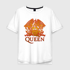 Мужская футболка хлопок Oversize с принтом Queen в Кировске, 100% хлопок | свободный крой, круглый ворот, “спинка” длиннее передней части | queen | богемская рапсодия | брайан мэи | британская | группа | королева | роджер тейлор | рок | фредди меркьюри